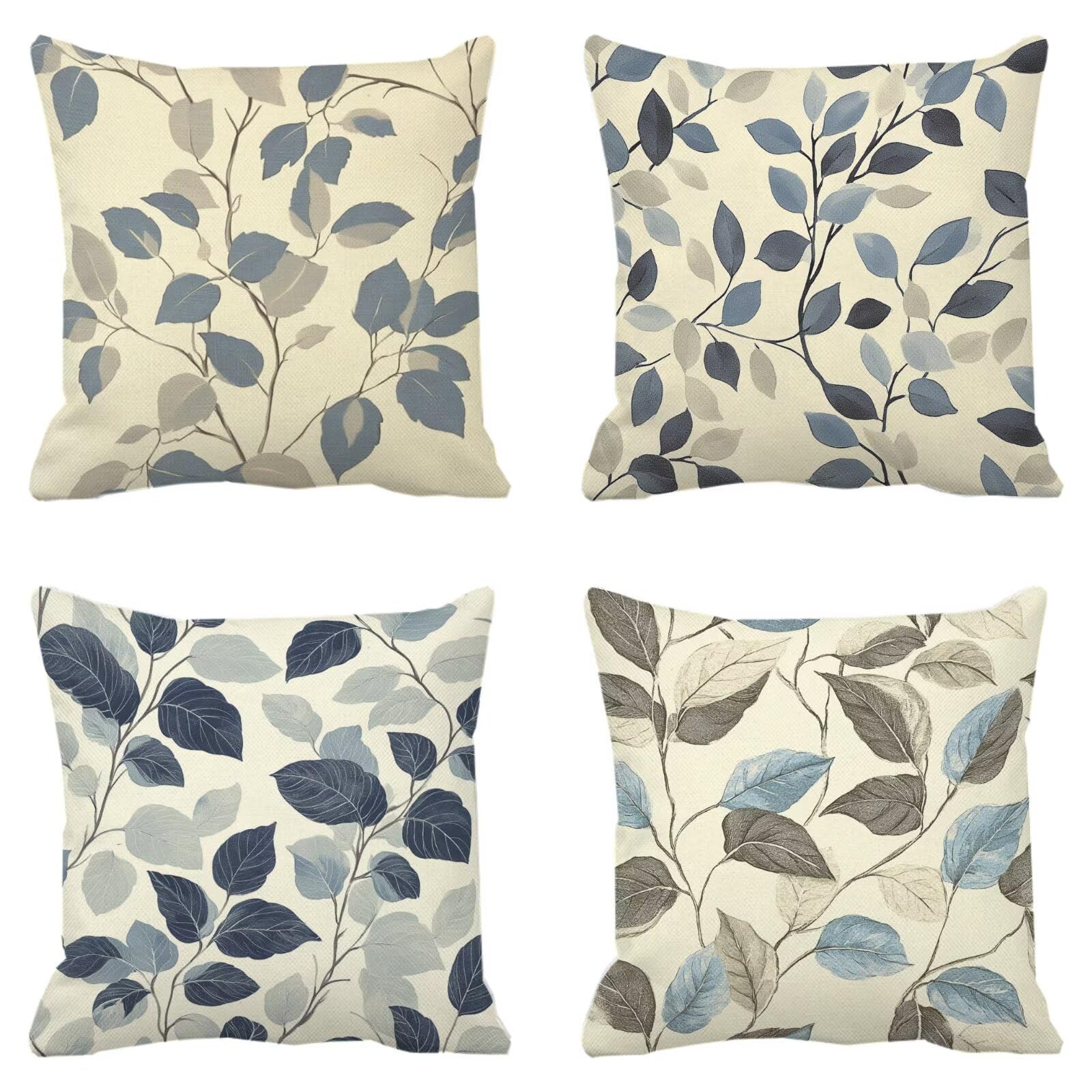 Housse coussin 45x45cm taie oreiller lin canapé jardin étanche