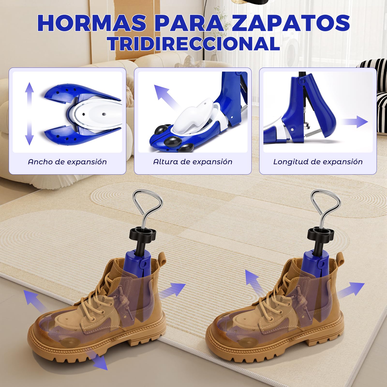 Hormas para Zapatos Hombre Mujer — Ensanchador de Zapatos Regulables en Tres Direcciones