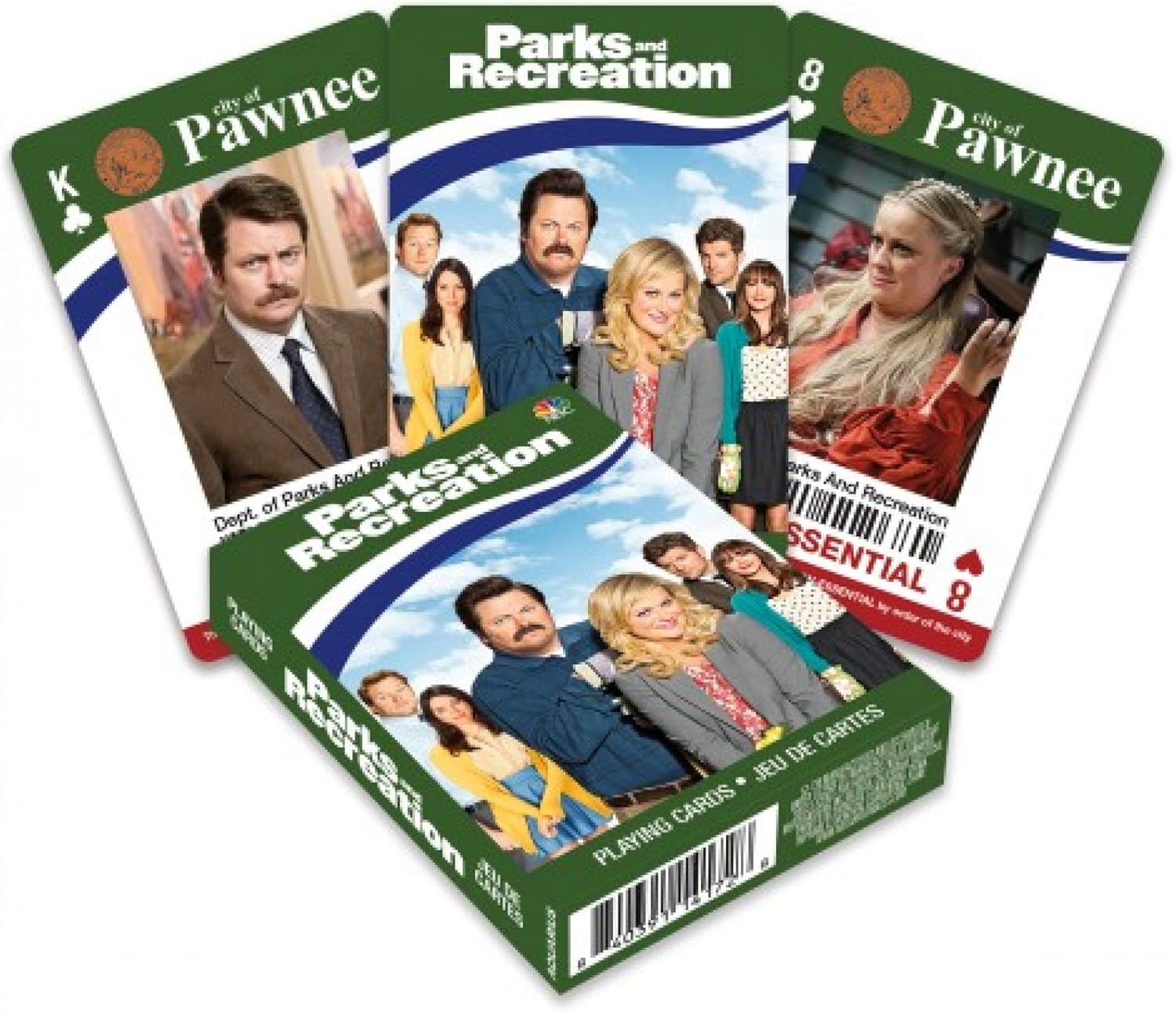 AQUARIUS Parks & Recreation Playing Cards - Parks & Rec Themed Deck of Cards for Your Favorite Card Games - Officially Licensed Parks & Rec Merchandise & Collectibles - Poker Size