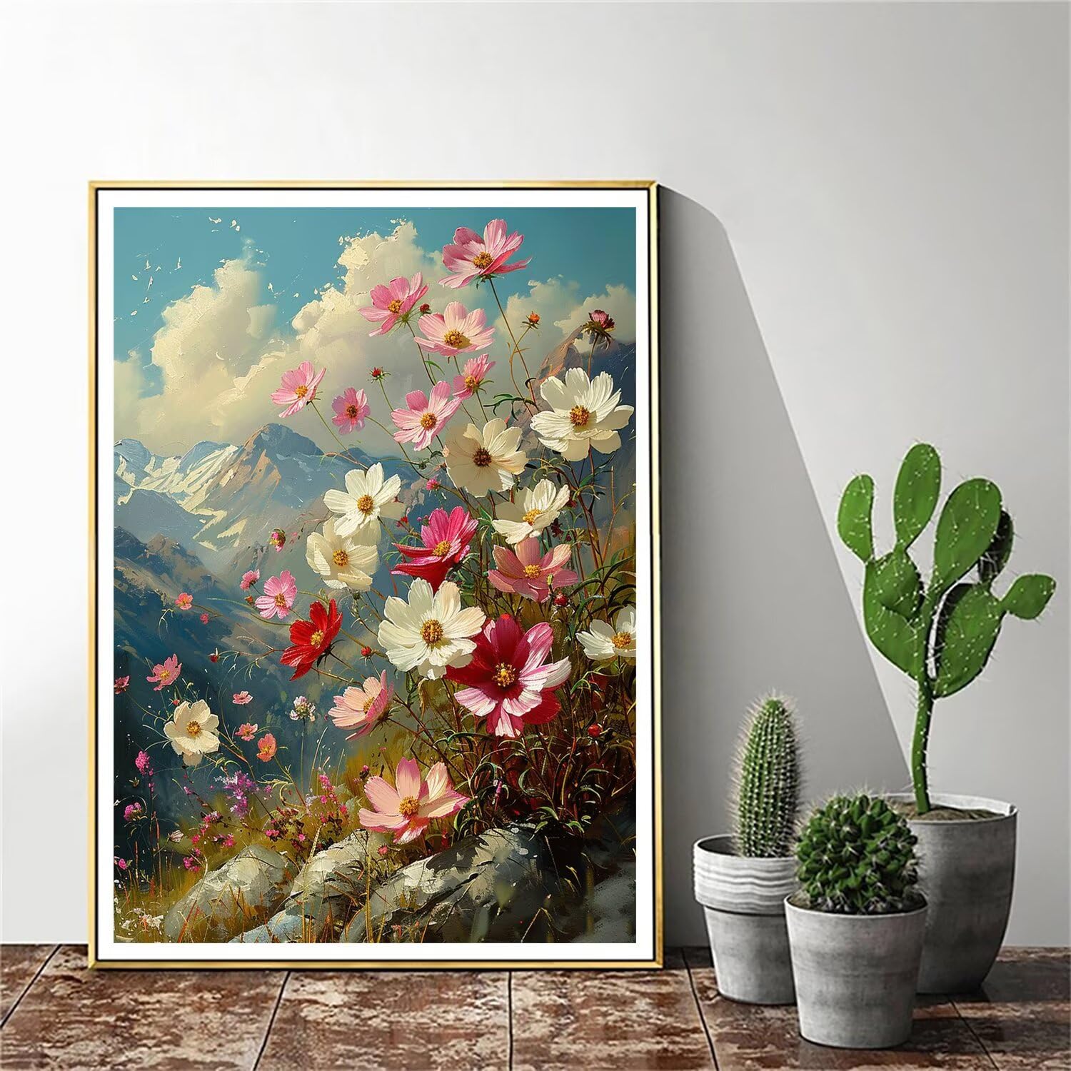 Pintar por Numeros Adultos pintar por numeros niños manualidades niños 10 años, DIY Pintar por Números de Pincel y Pintura acrílica Decoraciones para el Hogar Manualidades, sin Marco 60x80cm C-104