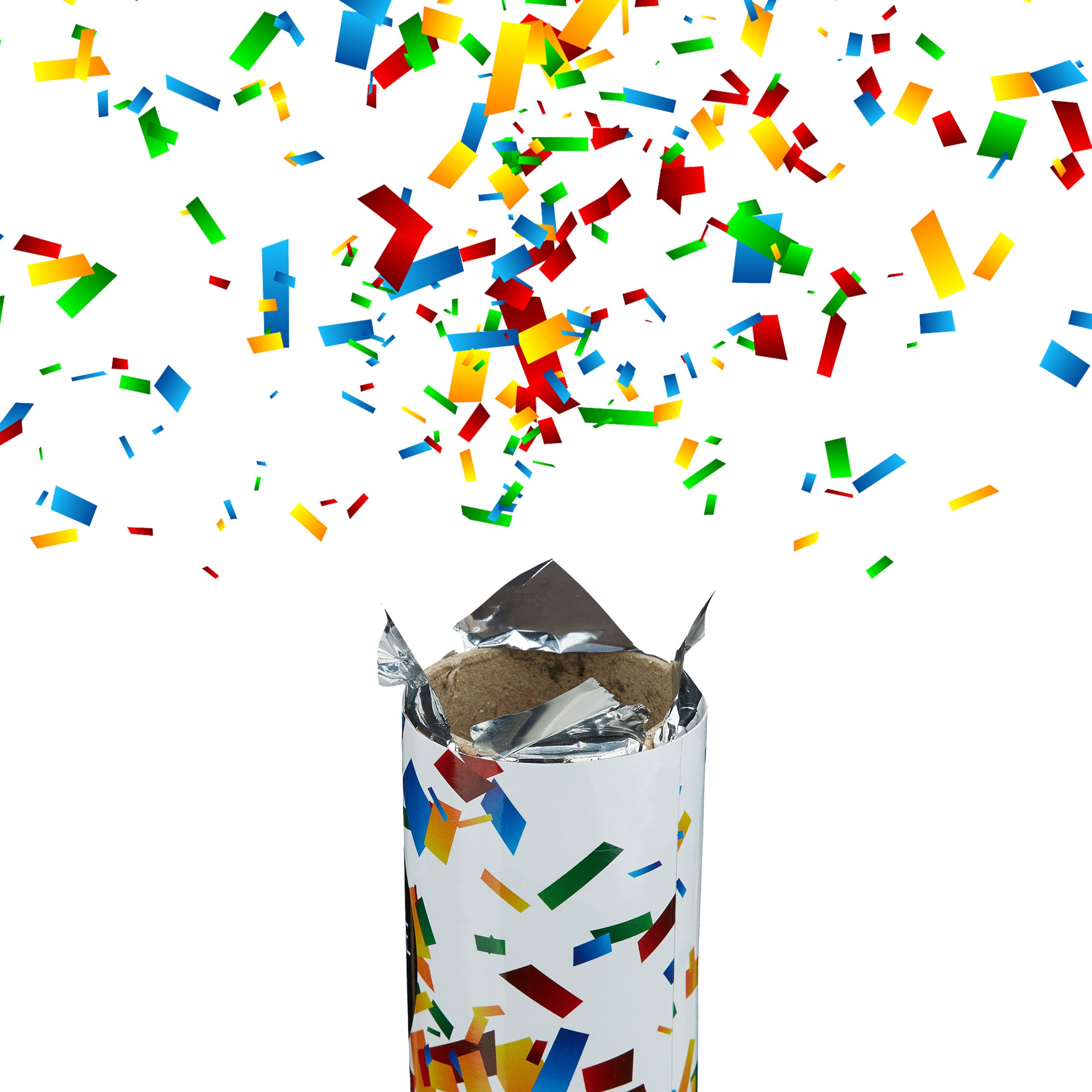 8 Konfetti Shooter 80cm, bunte Metallic Schnippsel Kanone f Hochzeit Geburtstag Party