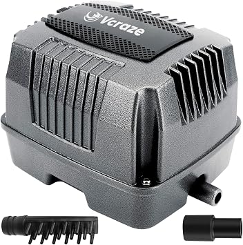Powerful Linear Air Pump - KP-40/KP-60/KP-80 Pond Air Pump Aerator, 635/950/1350GPH Aeration System for Koi Pond, Aquarium, Waste Treatment, Fish Farm, Seafood Restaurant