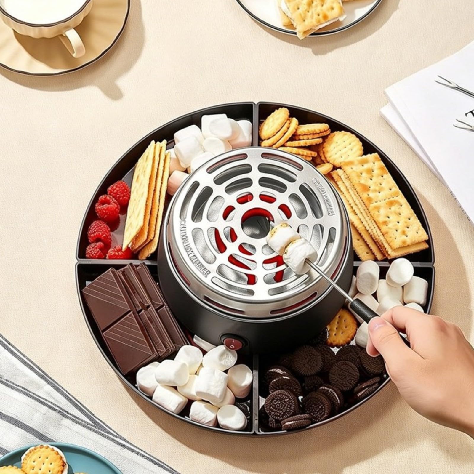 Scioglitore di Cioccolato da Tavolo | Compatta, Fonduta Elettrica, Rapida, Scaldavivande, per Feste in compagnia