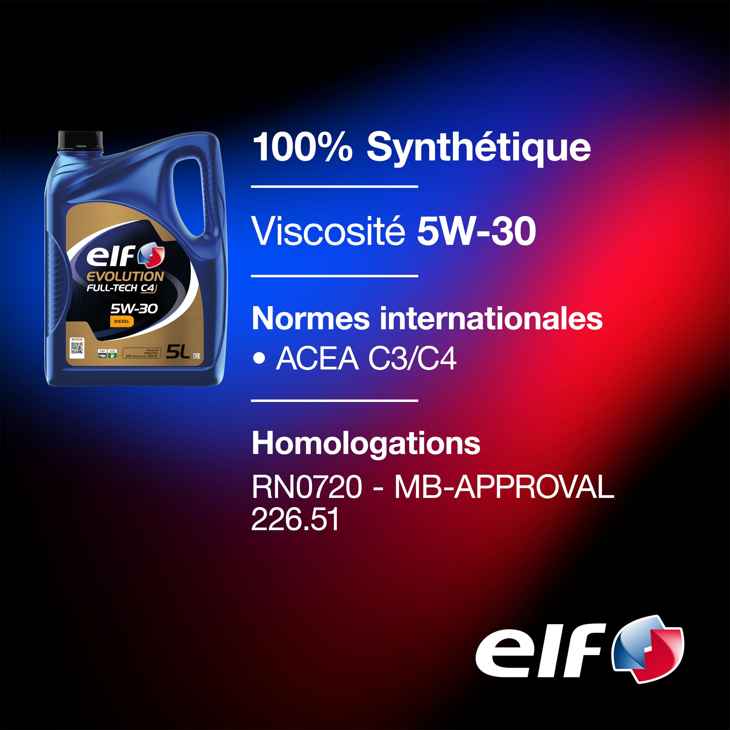 Olio motore Elf - Total 5W30 FT LT. 5