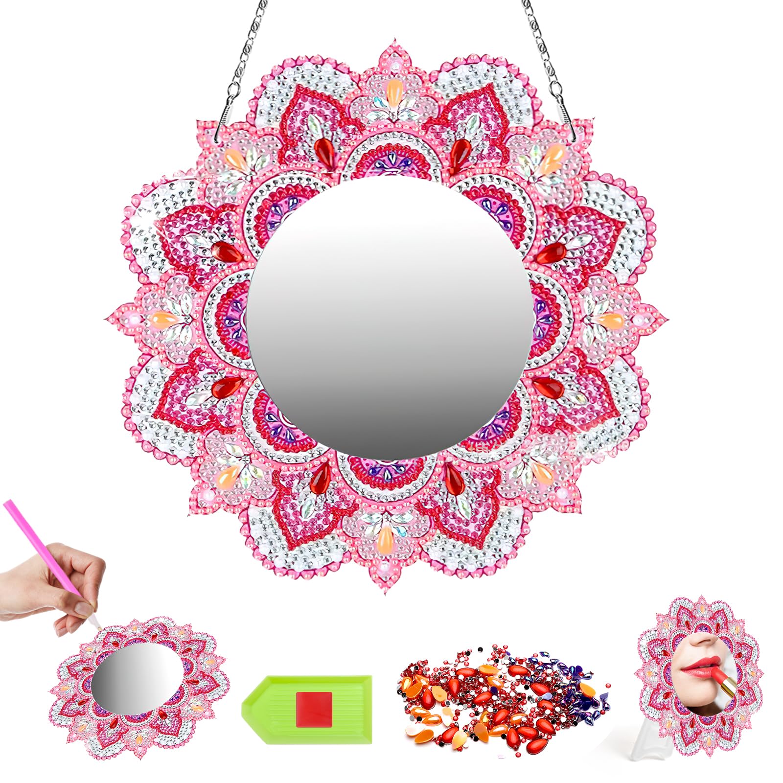 INDIKONB Set Specchi Artigianali: 12 Forme In Oro E Argento Per Arte Lippan E Gioielli