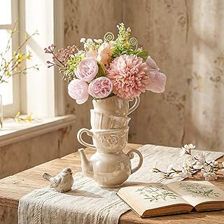 Tioncy Mini Pearlescent Teacup Bud Vase 6