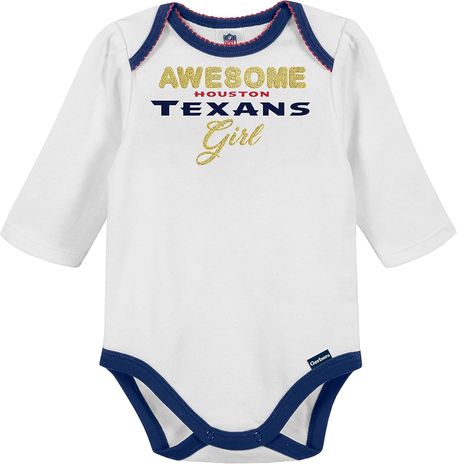 Gerber NFL baby girls 3 Pack Bodysuit Registry Gift Set Footed Pant and Cap - Image 4