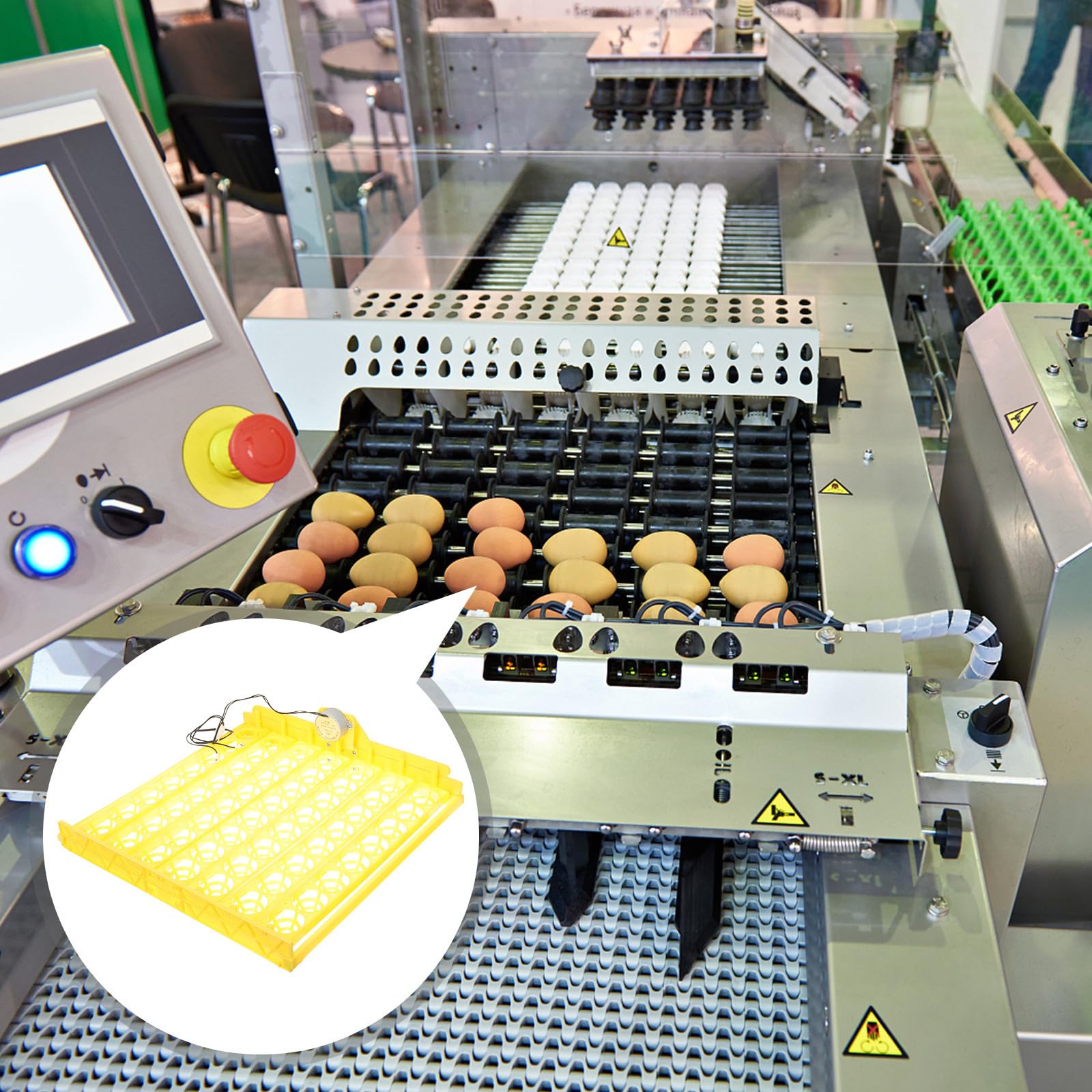 Vassoio Gialla Automatica per Posti in 56 Incubatrice Plastica