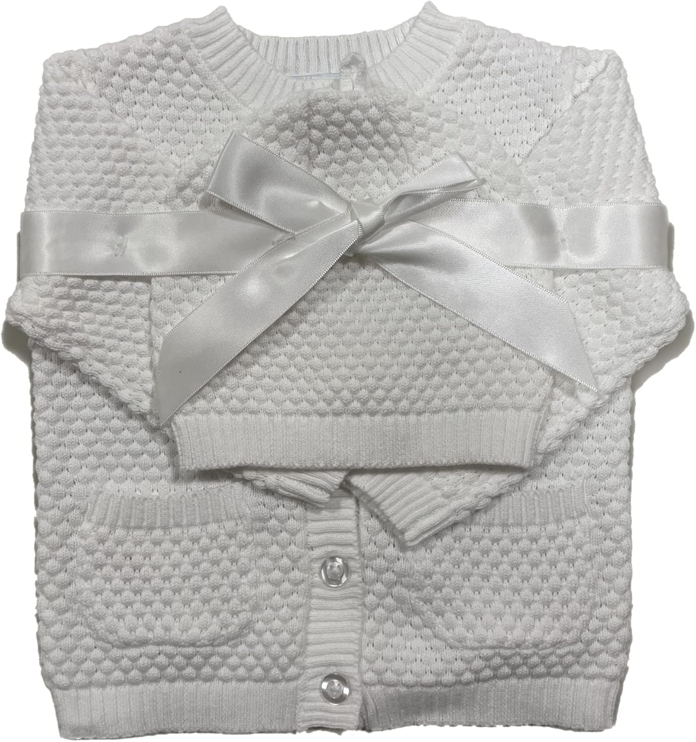 Baby Dove Newborn Boys Sweater Popcorn Knit Cardigan & Beanie Gift Set A Perfect Baby Sweater & Hat Outfit