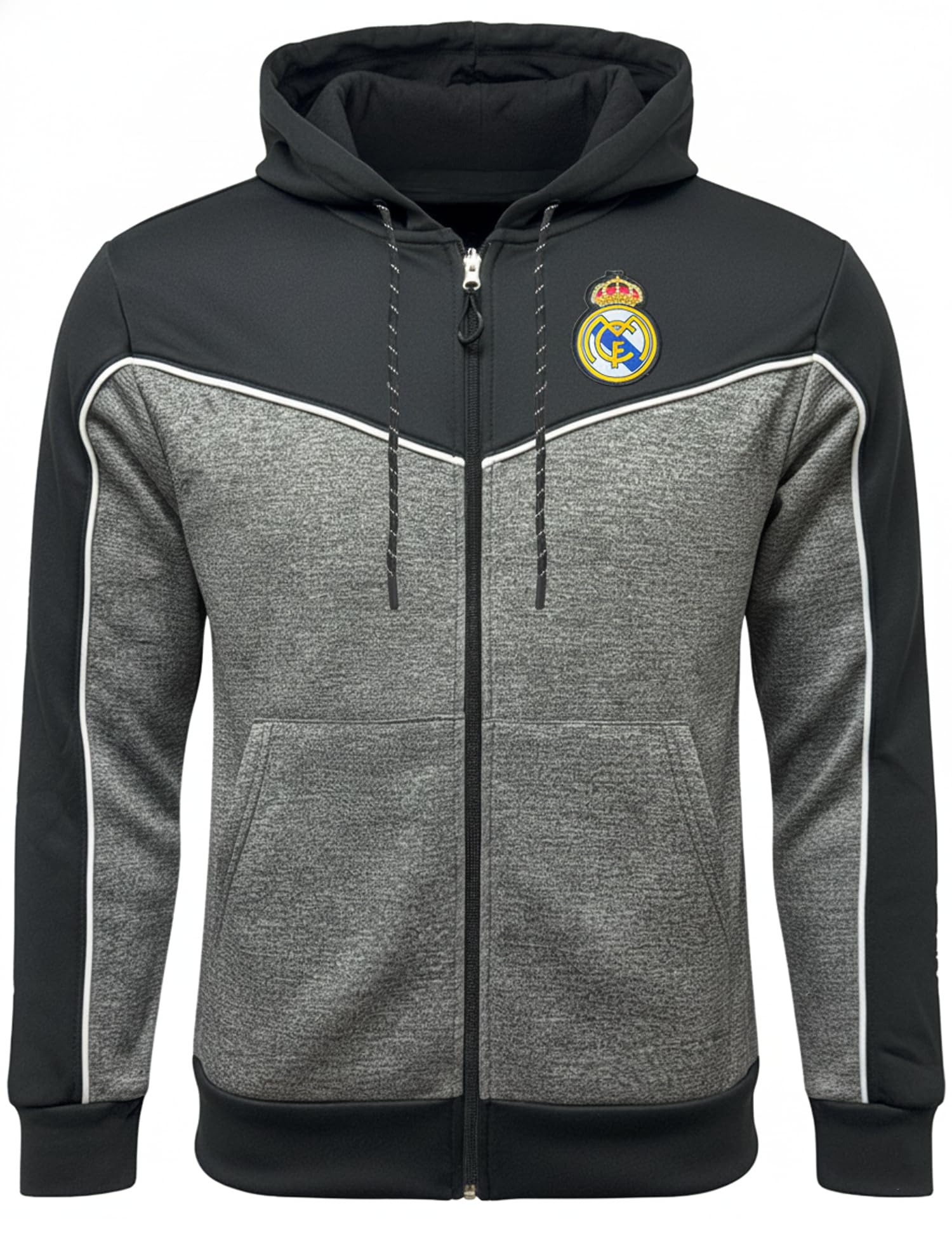 Icon Sports Real Madrid Full Zip Hoodie – Adult Fit - Licensed R. Madrid Hooded Sweatshirt