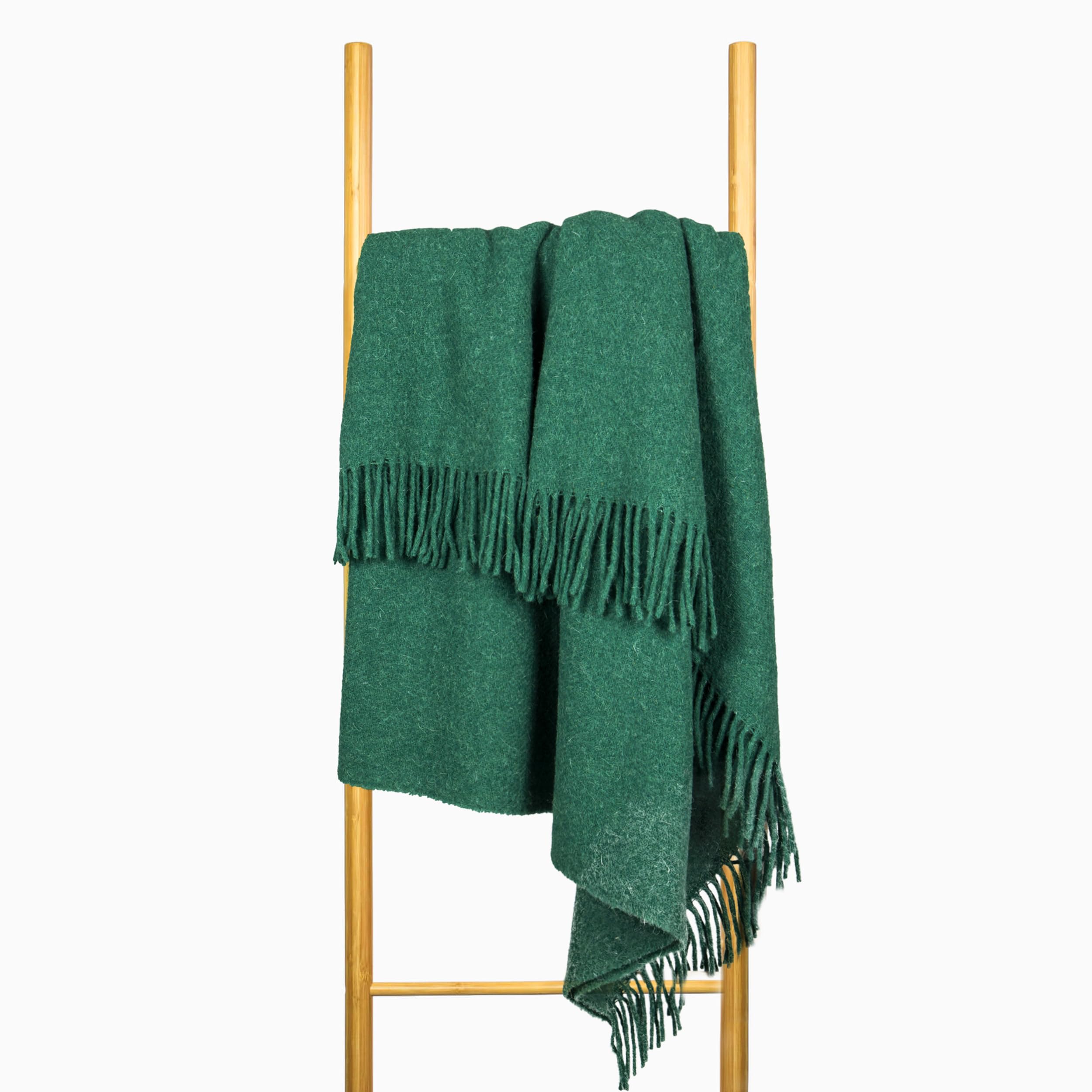 Wool Blanket 140 x 200 cm, 100% Pure New Zealand, Soft Wool Plaid for Bed and Sofa, Elegant Bedspread with Fringes – Nostra Zealandia Wool Blanket Large