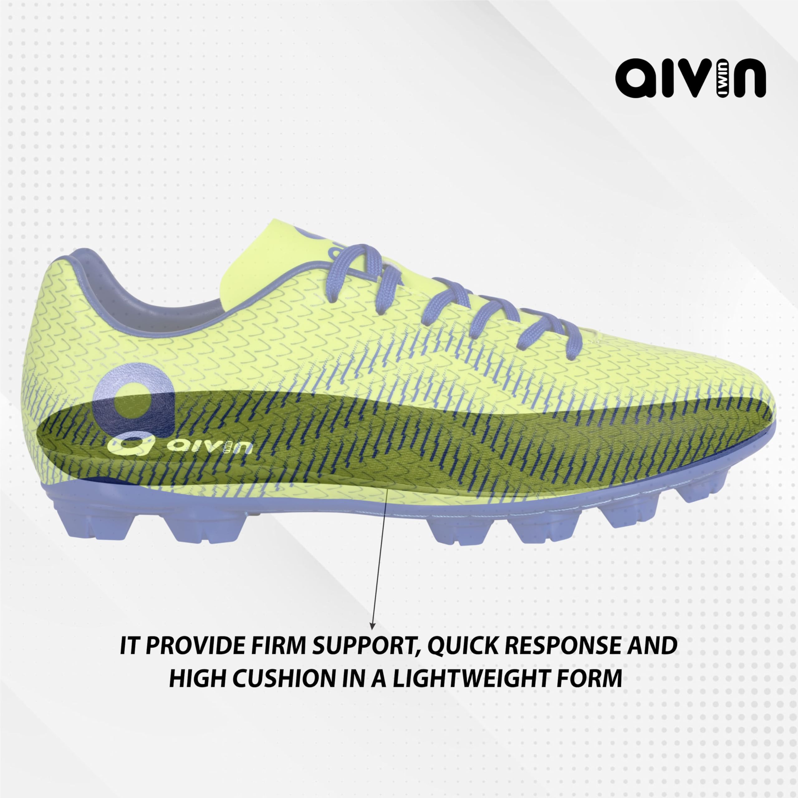 Aivin Rattle Snake Football Stud | Lightweight Comfort & Maximum Grip | Best for Competitive Soccer Players | Sports Cleats | Football Footwear (Green, UK Footwear Size System, Adult, Men, Numeric, Medium, 5) 2