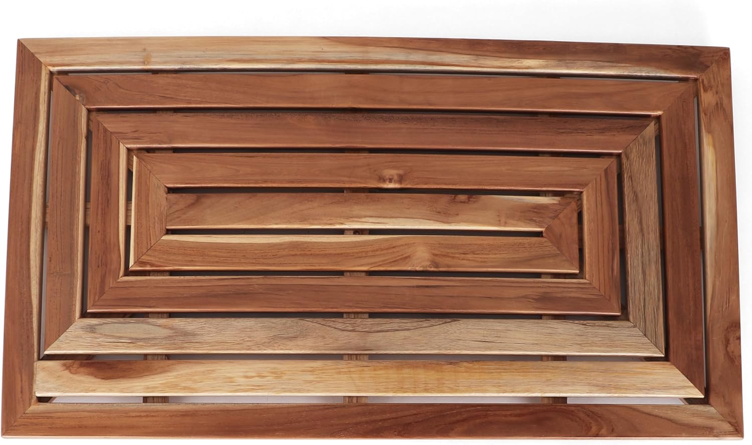 Teak Shower Mat - Teak Bath Mat - Wood Bath Mat - Wood Shower Mat - Non Slip Indoor or Outdoor Shower Mat - Teak Doormat/Sauna Mat - Wooden Stall Mat (Modern)