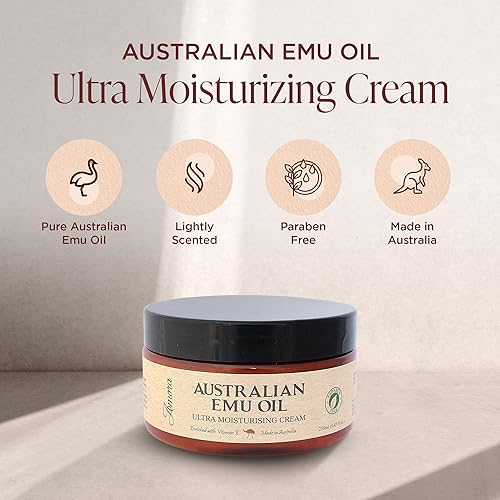 Miniatura 3 de Amora Cosmetics - Crema de aceite de emú australiano para cara y cuerpo (8.45 onzas), crema de emú de grado farmacéutico, loción hidratante súper