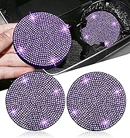 Vista 20 de NBTEPEM 2 posavasos de auto con diamantes de imitación, 2.75 pulgadas, antideslizantes, a prueba de golpes, universal, a la moda, para auto