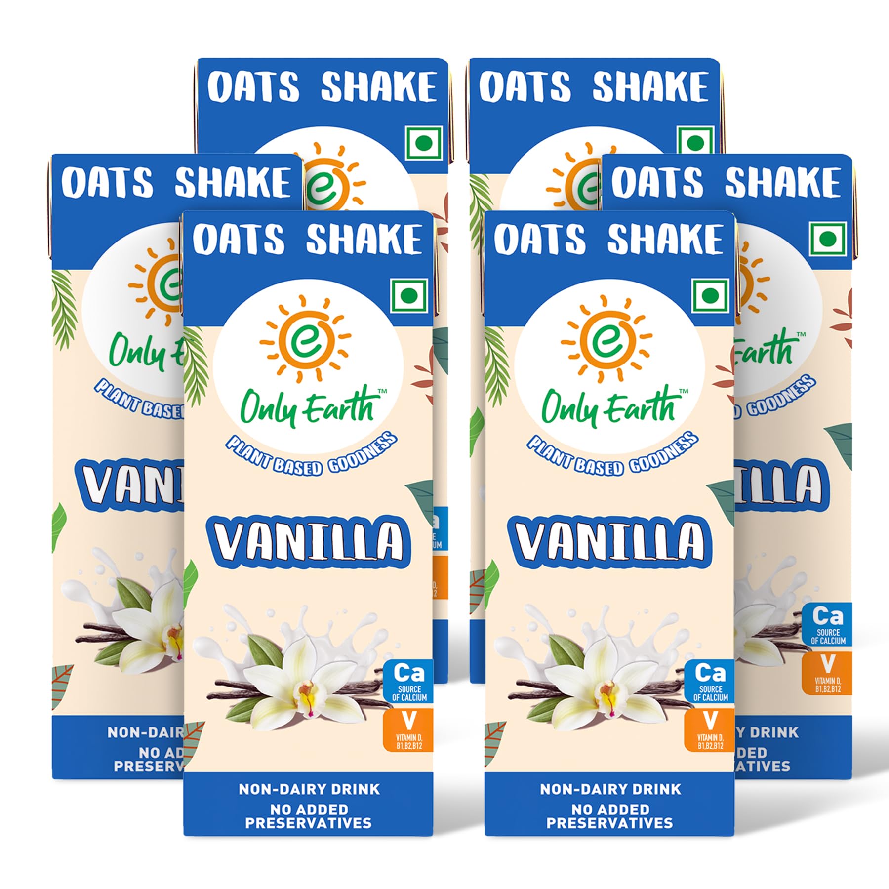 Only Earth Oats Shake Vanilla|Lactose-free|No Added Preservatives| Cholesterol-free | Guilt-free |Calcium, Vitamin D, B1, B2 & B12 | 200ml (Oats Shake Vanilla (Pack 6)) (B0D5VLKS3G) Amazon Price History, Amazon Price Tracker