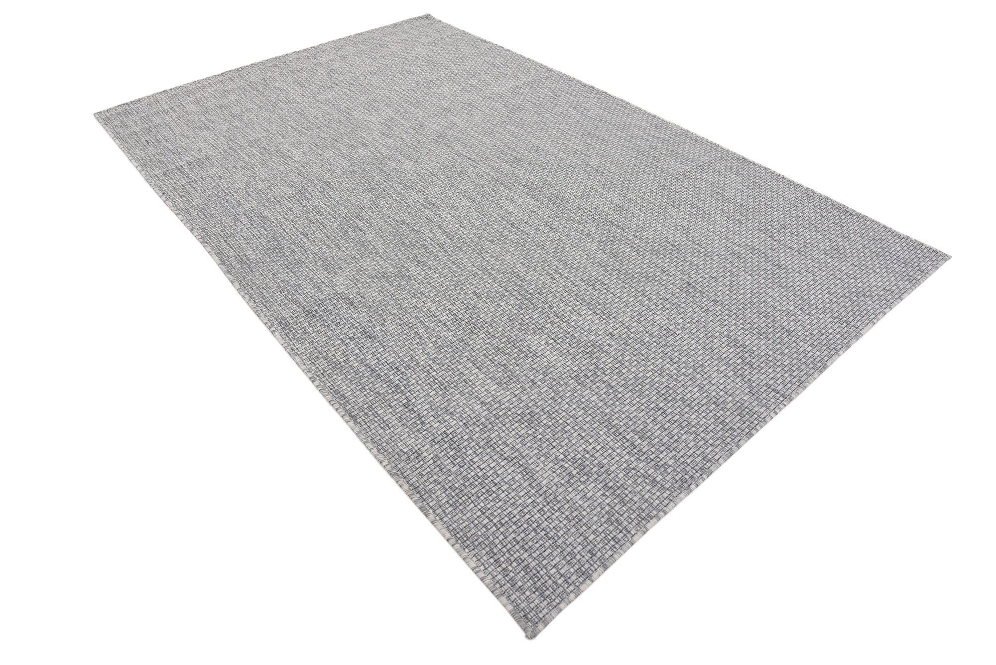 Condition photo showing New/Like New for unique loom collection casual transitional solid heathered indoor/outdoor flatweave area rug (5' 3" x 8' rectangle, light gray/ivory)