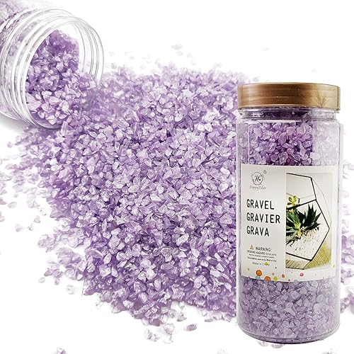 1.3 libras de vidrio triturado con gemas de arena de terrario de cristal triturado, mini piezas de relleno de jarrón rotas, manualidades de resina