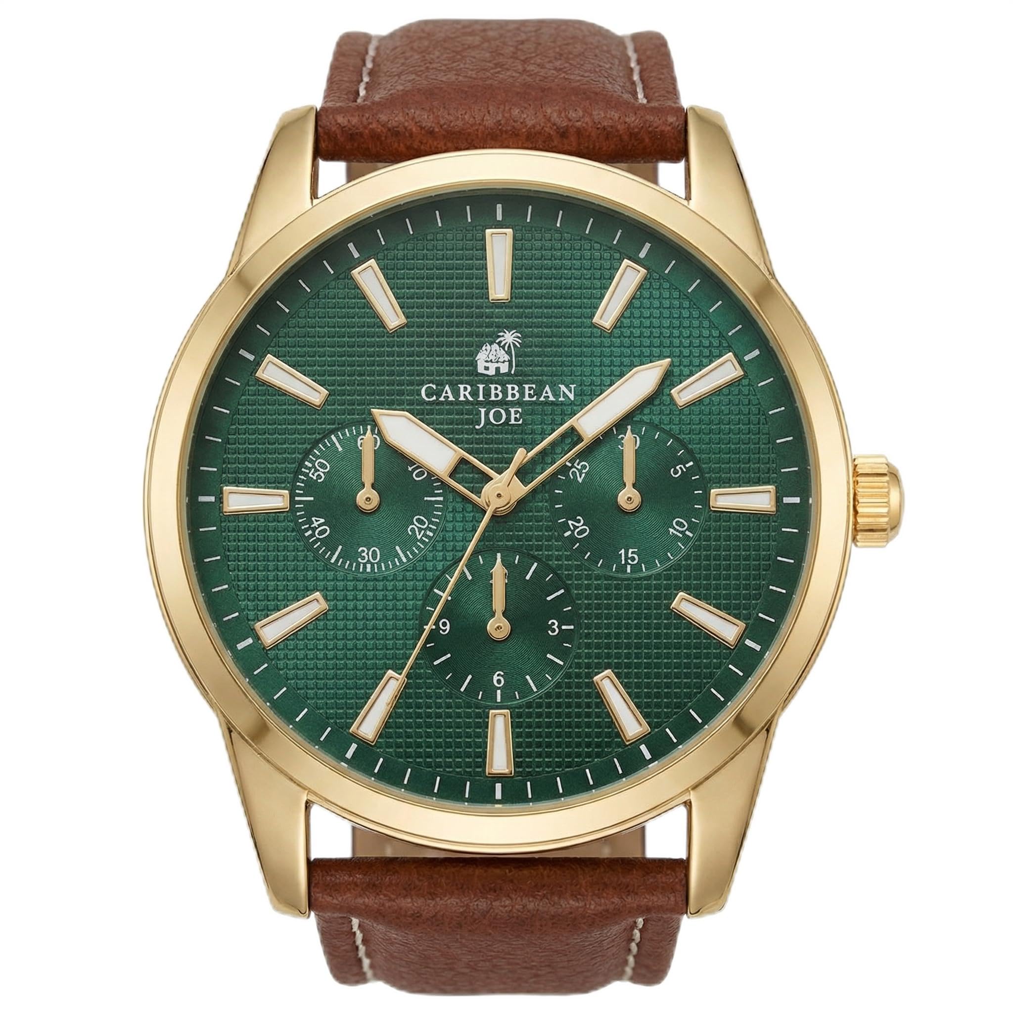 Amazon.com: CARIBBEAN JOE Men's Analog Watch with Green Textured