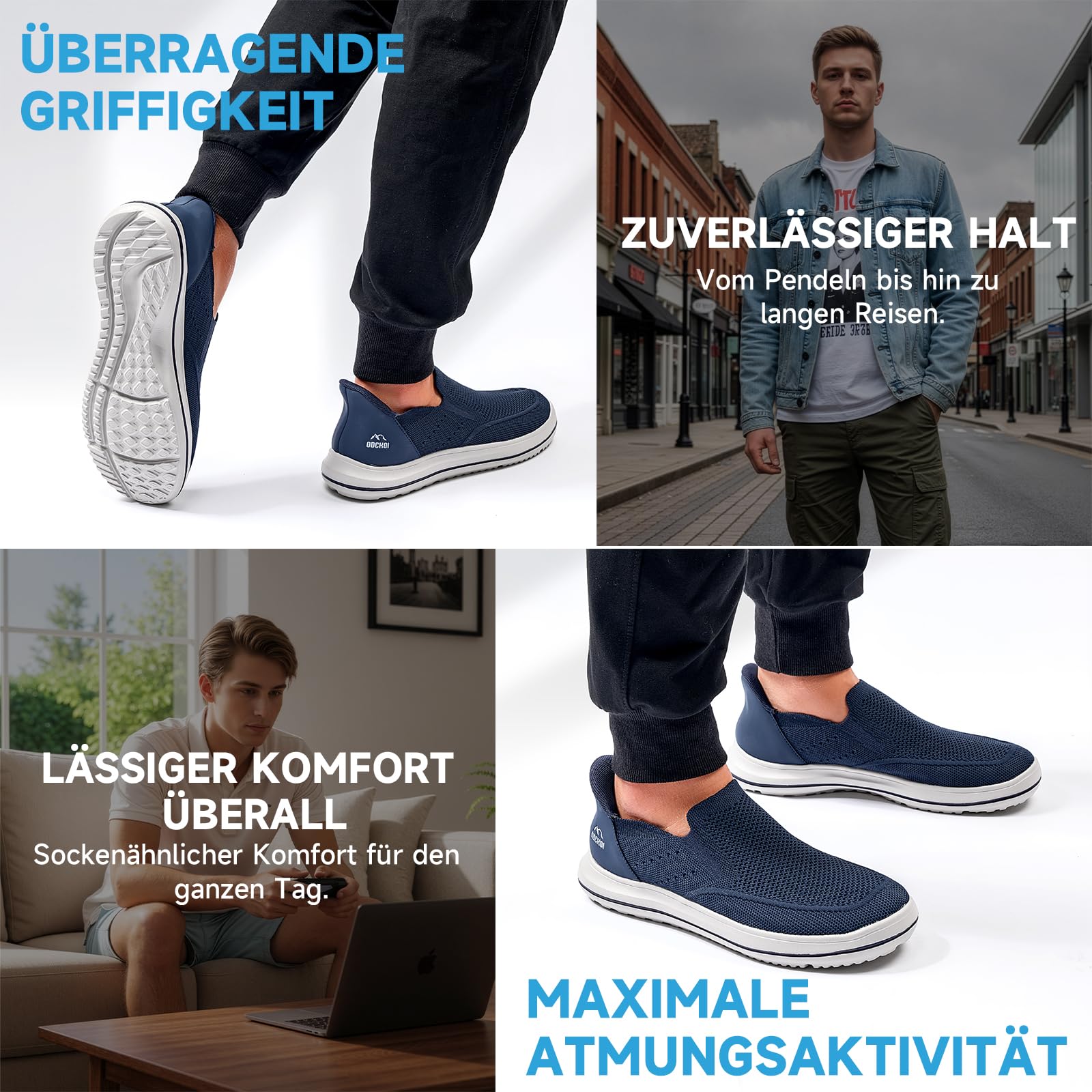 Baskets Hommes Chaussures à Enfiler Mains Libres sans Lacets Confortables Jogging Salle de Sport