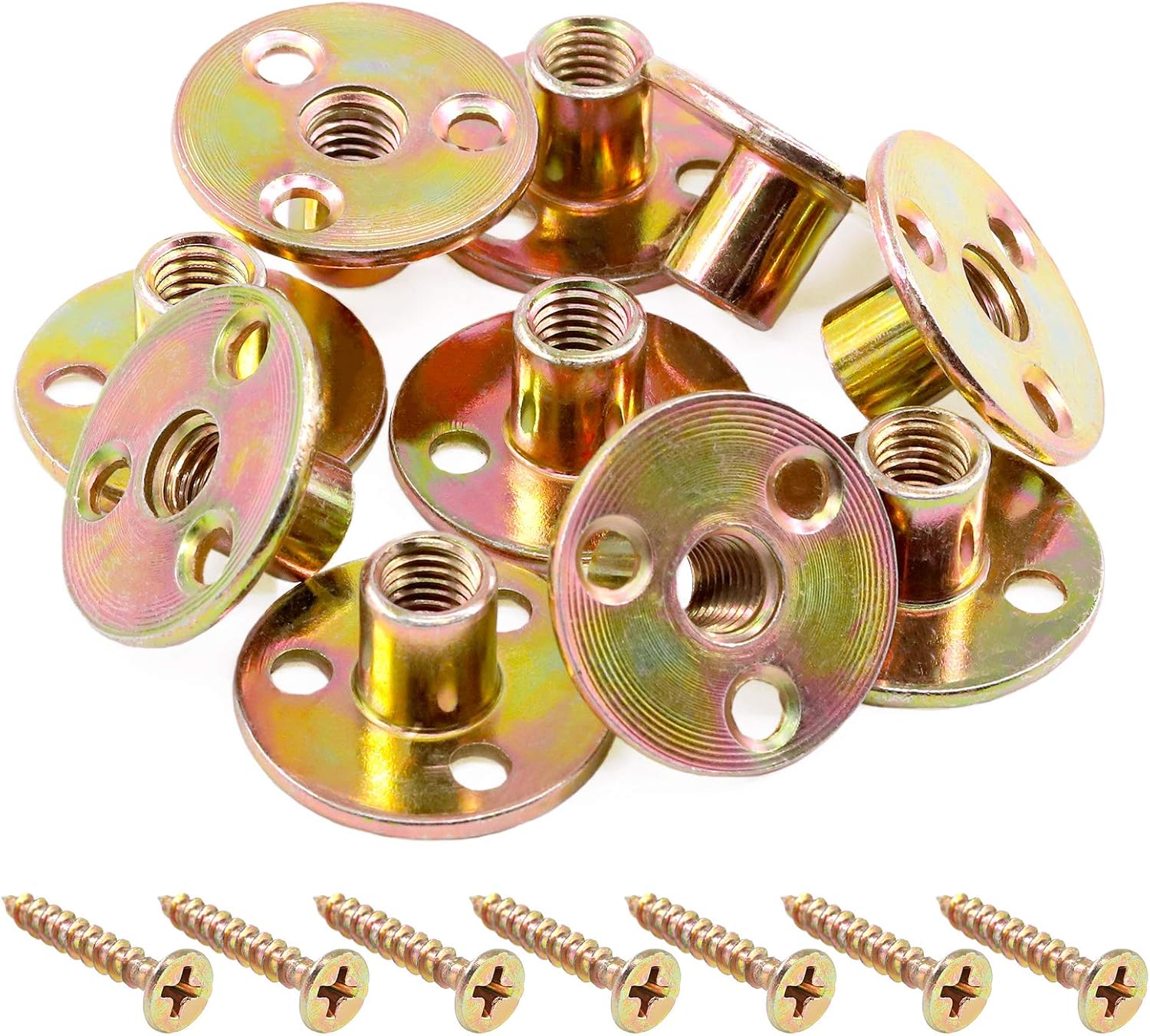 Buy Mardatt 64Pcs M10 Brad Hole Tee Nut with Screws Set Carbon Steel T