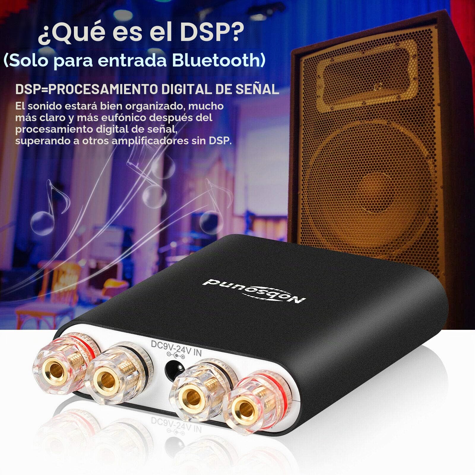 Mini amplificador digital Bluetooth 5.0 DSP TPA3221, amplificador de potencia integrado, receptor estéreo de 2 canales, amplificador de audio para el hogar, 200 W (Nobsound TA-21)