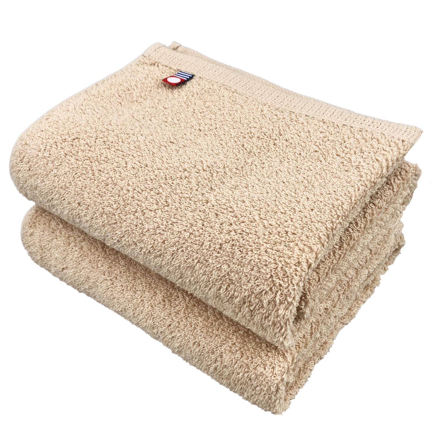 Imabari Towel N Color Face Towel Tan Set of 2 Thin Cotton Japan