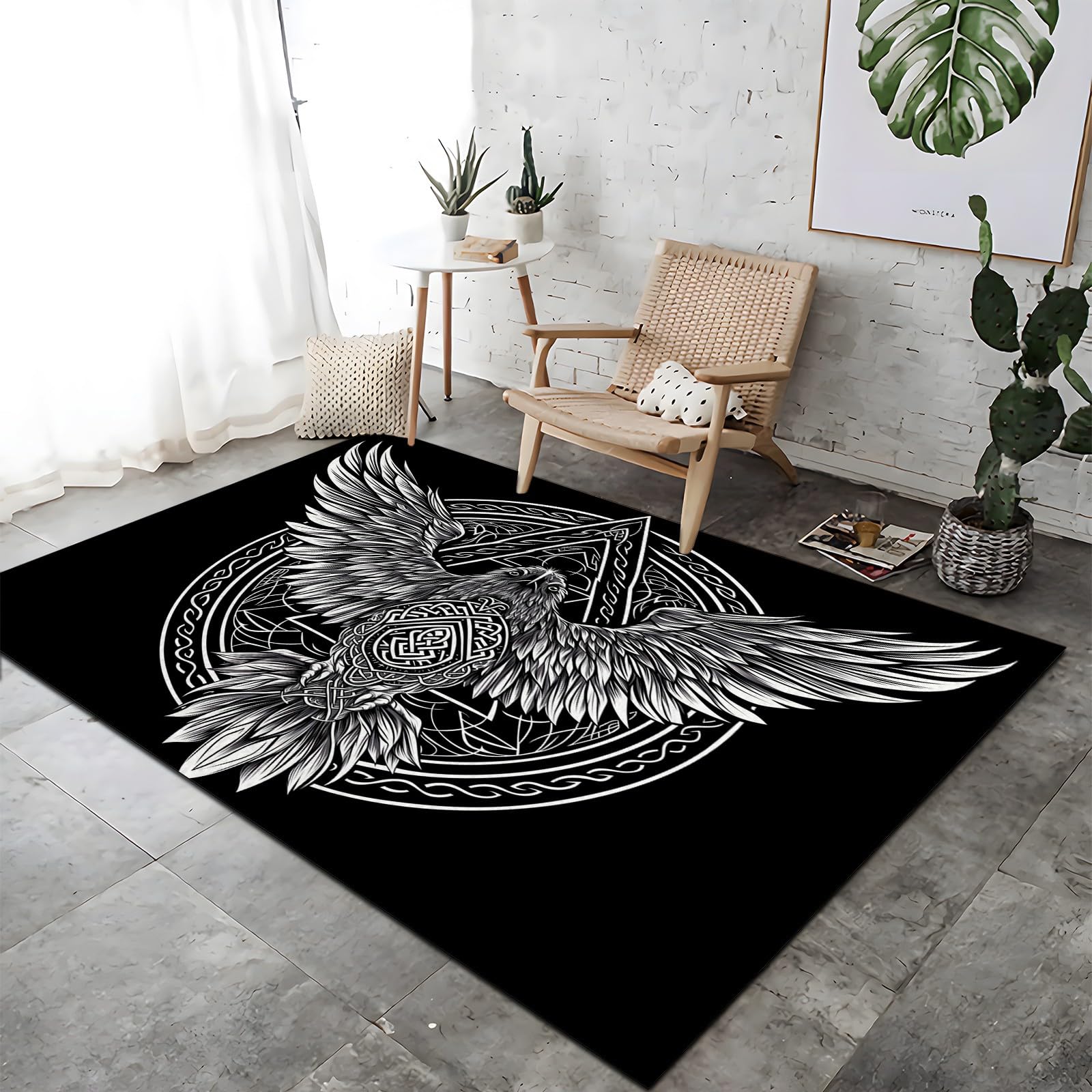 Tapis de sol corbeau celtique pour sublimer votre chambre à coucher
