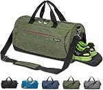 Sports Gym Bag with Shoes Compartment Trolley Sleeve and Wet Pocket Gym Duffel Bag Overnight Bag-Upgraded