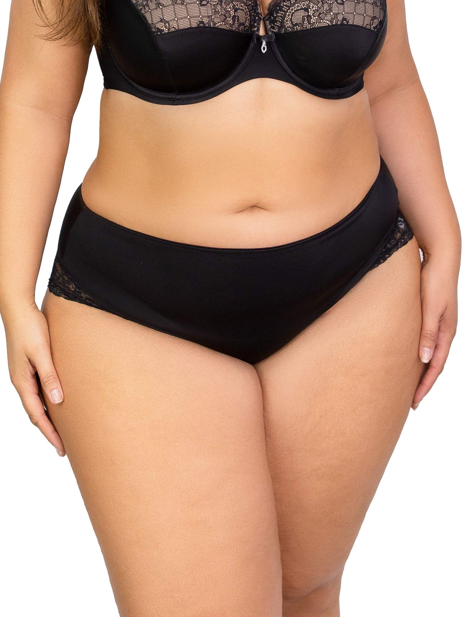 Curvy CoutureWomen's Plus Size Tulip Lace Hipster Underwear