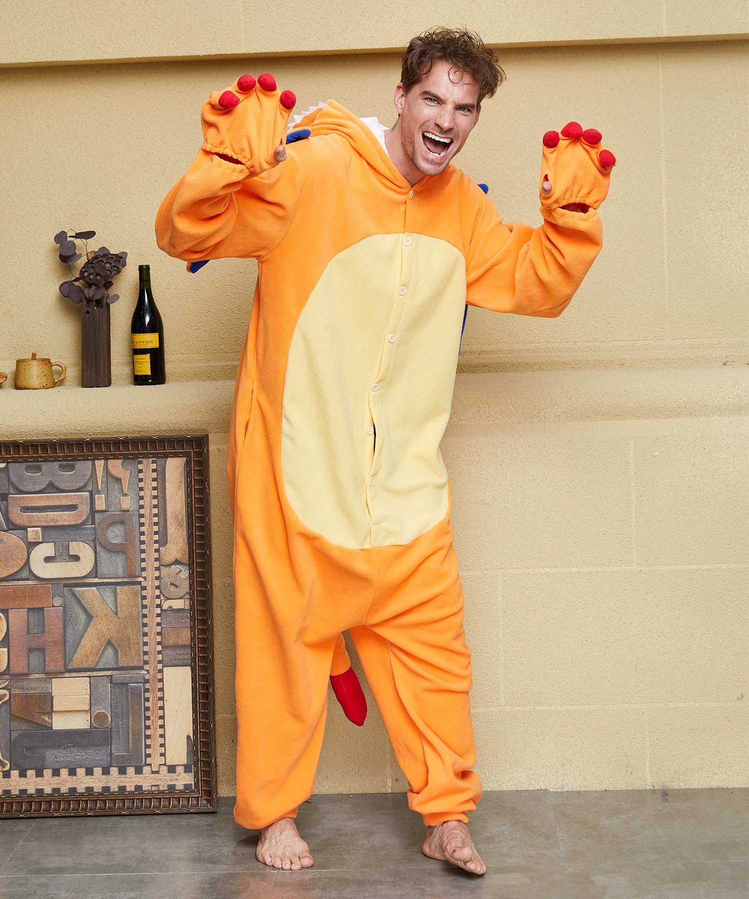 Dodheah Drago Onesie Adulto Animale Cosplay Costume Anime Cartoon Jumpsuit Natale Halloween Pigiama per Gli Uomini Le Donne
