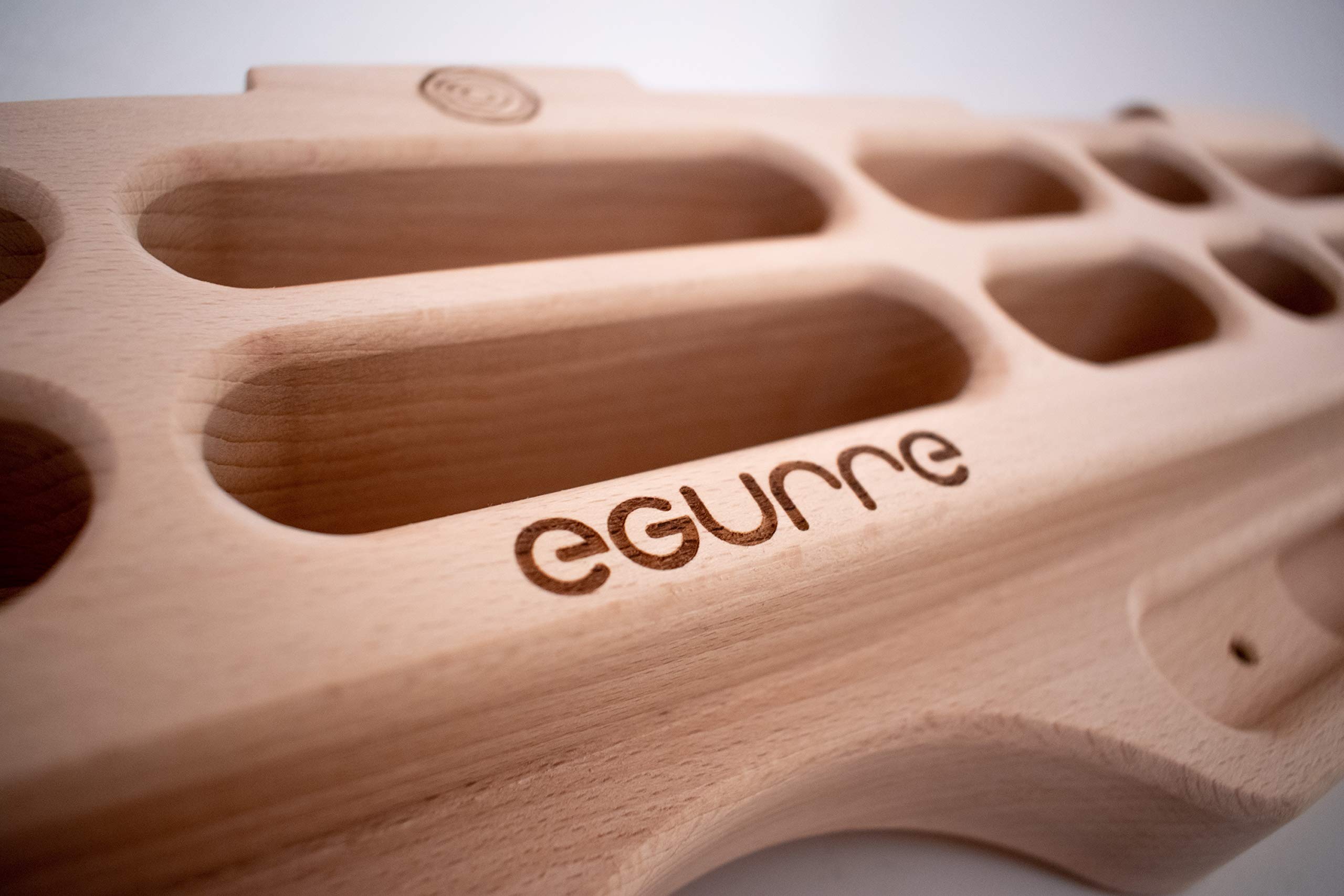 eGUrre hangboard Fingerboard Tabla Entrenamiento Escalada- Deabru, presas de Escalada de Madera Tabla Entrenamiento