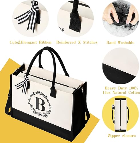 Miniatura 4 de personalized bags for women,Tote Bag For Women,Initial Tote Bag For Women With Zipper