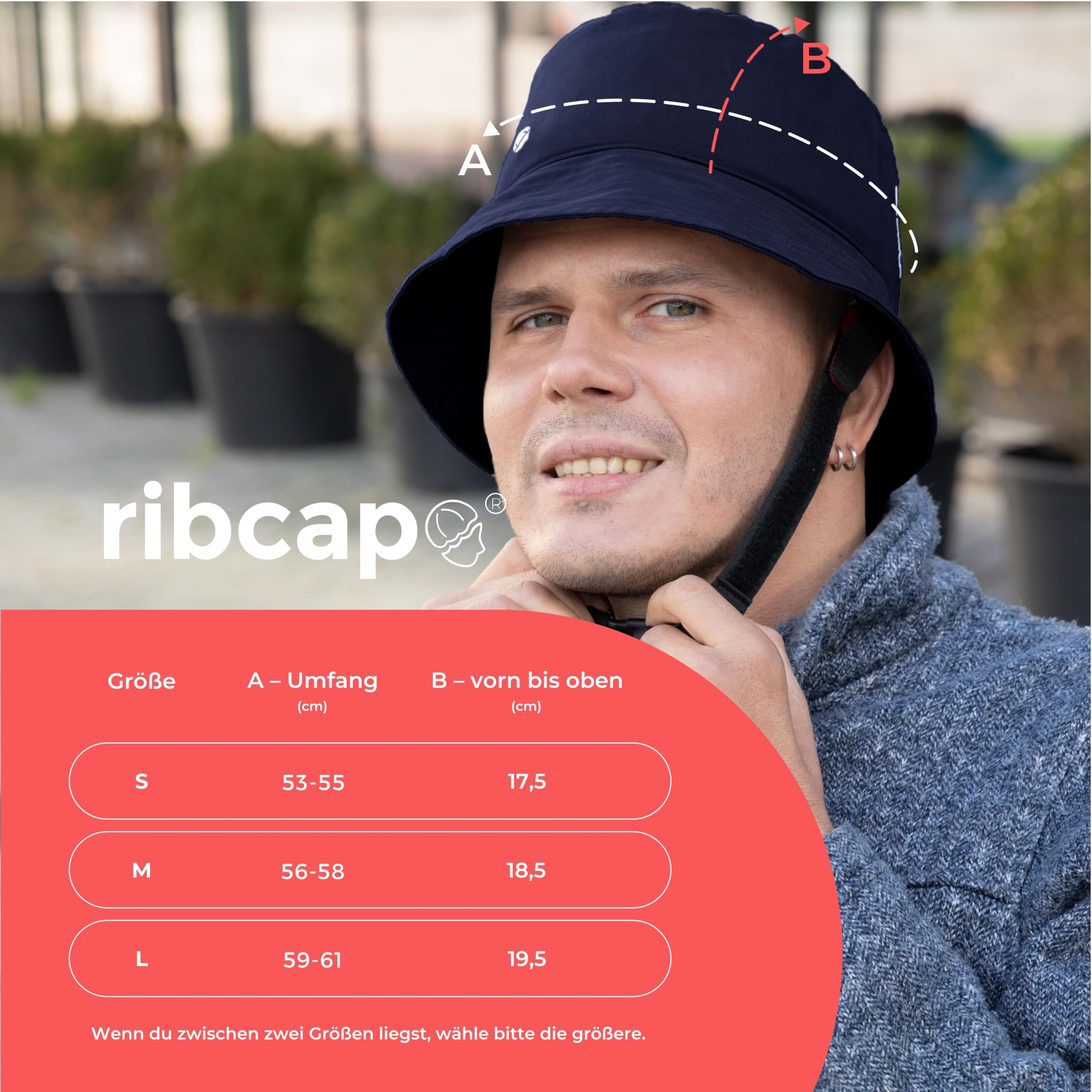 Ribcap Billie Marineblau | Weicher Schutzhelm bei Epilepsie und Sturzgefahr