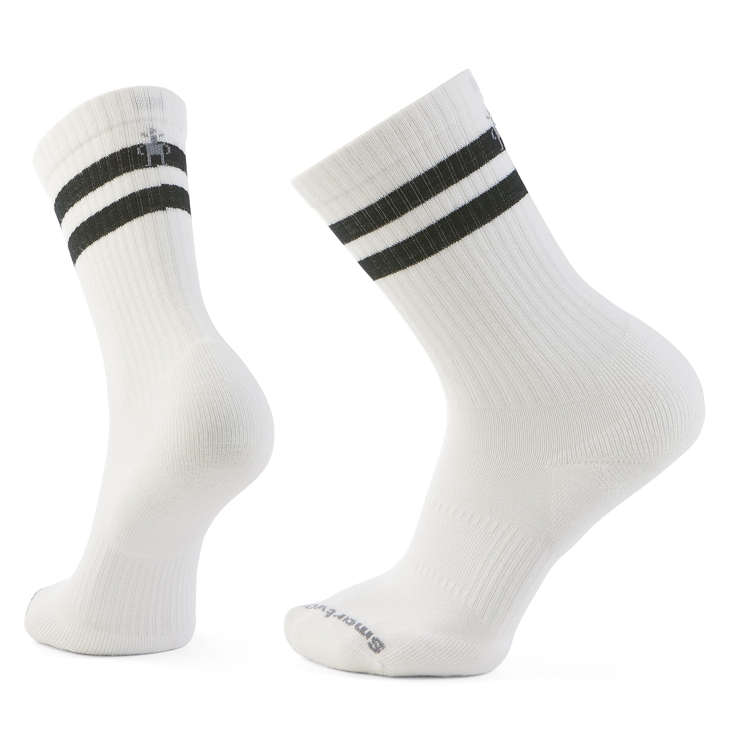 Smartwool Everyday Athletic Striped Crew Socks, White, Small
