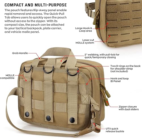 Miniatura 5 de LIVANS Tactical Molle - Bolsa médica de tamaño mejorado, bolsa de primeros auxilios de gran capacidad, bolsa IFAK Molle EMT, bolsa desmontable de