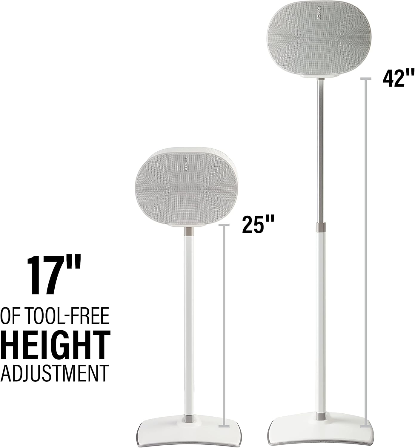 Sanus Height Adjustable Speaker Stand for Sonos Era 300 Single WSSE3A1