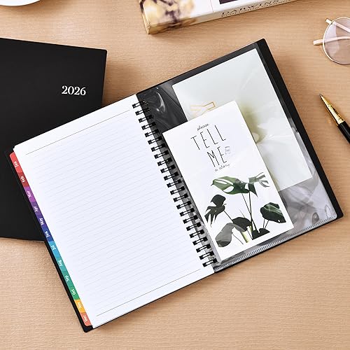 Miniatura 7 de Agenda 2026  Agenda 2026, enero 2026 a diciembre 2026, 6.3 x 8.4 pulgadas, agenda 2026 semanal y mensual, pestañas coloridas, cubierta de