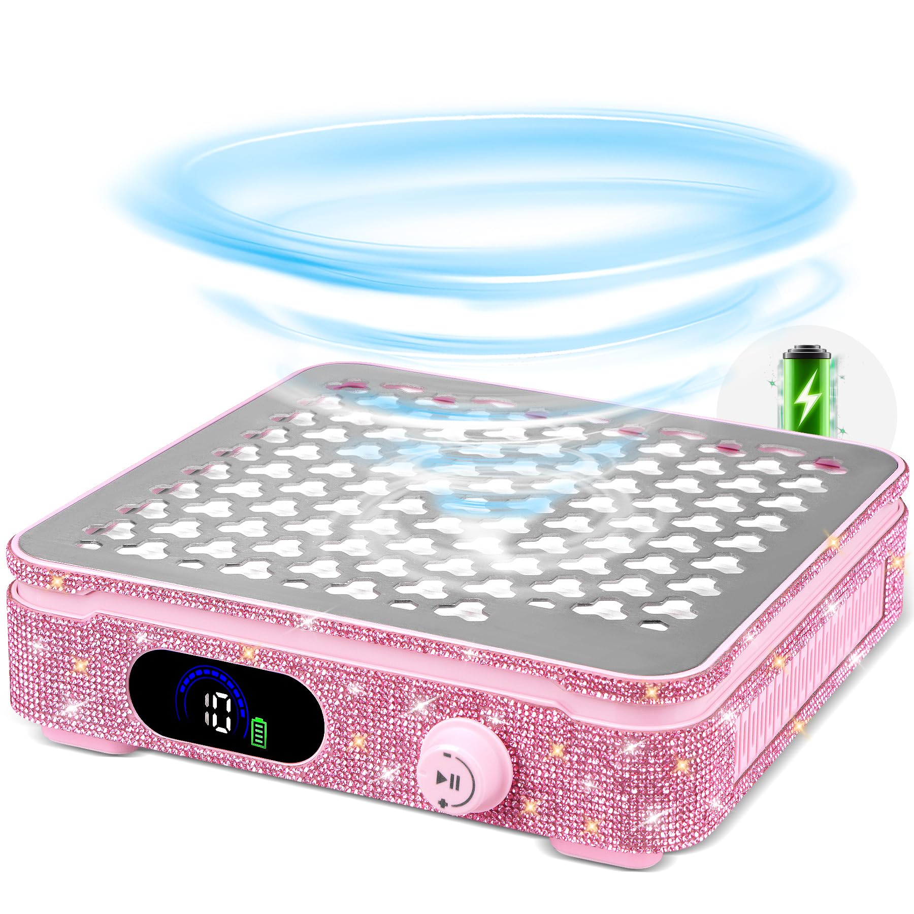 Aspirateur de poussière d'ongles sans fil pour éliminer les résidus de limage sans bruit
