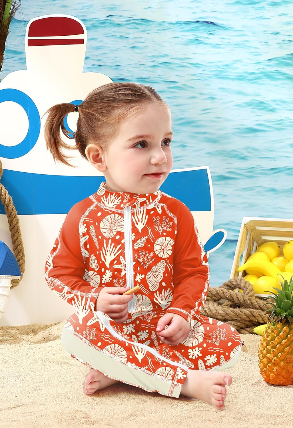 BesserBay Unisex Baby Swimsuit UPF 50+ One Piece Rash Guard 0-36 Months - Image 6