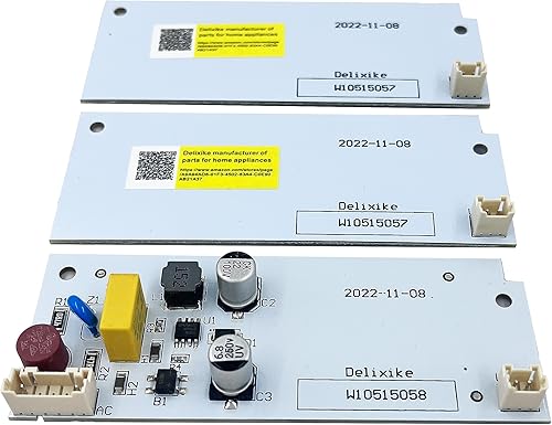 Nuevo 1 unids W10515058 y 2 unids W10515057 Compatible para Whirlpool Kenmore Maytag Refrigerador LED Light Board Reemplazo, No-Incluye Cubierta de