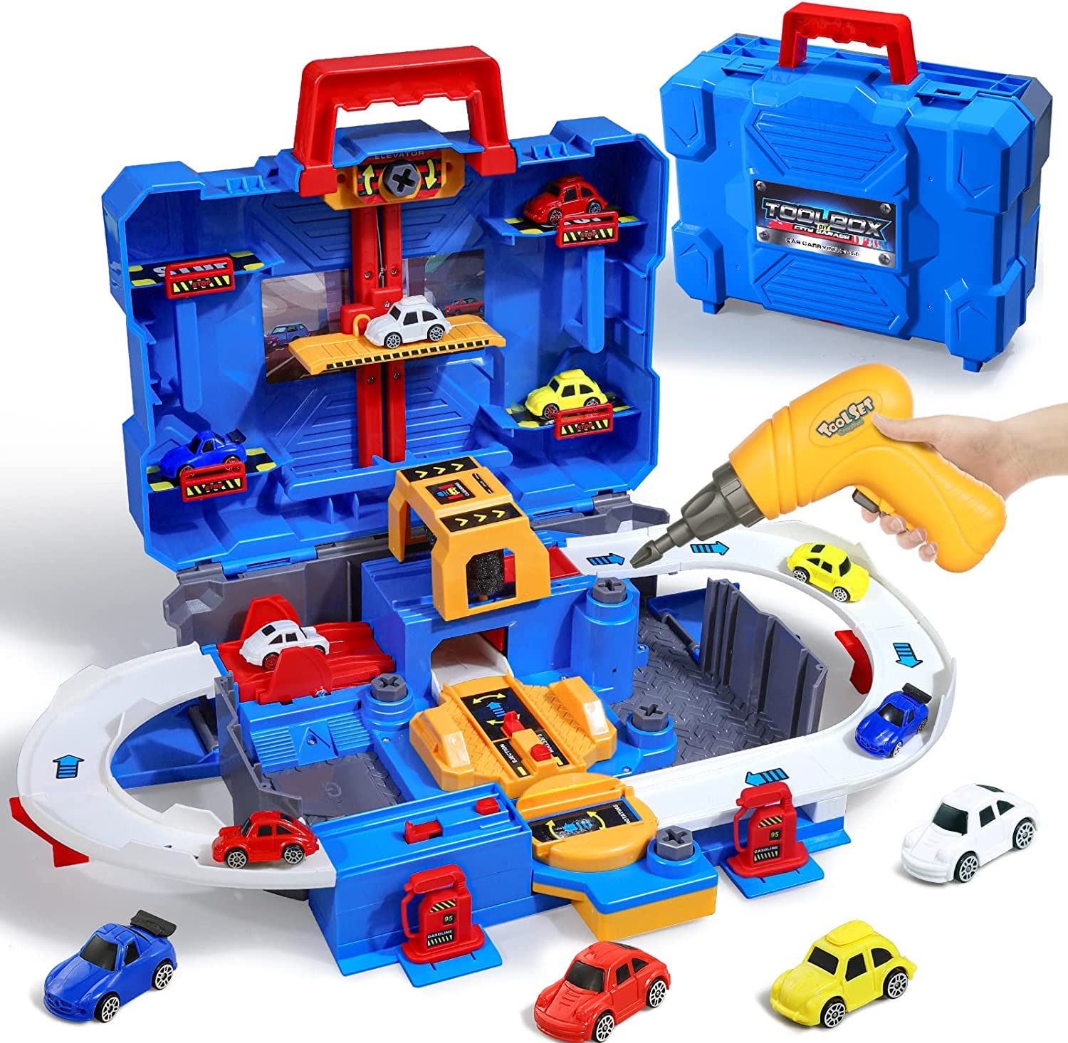 PYEBEKids Race Track Adventure Car Game Toy,3 Year Old Boys Girls Birthday Gift, Cars Playsets STEM Toys for Boy Age 4 5 6 7 8,Toddler Educational Learning Creative Toys Set