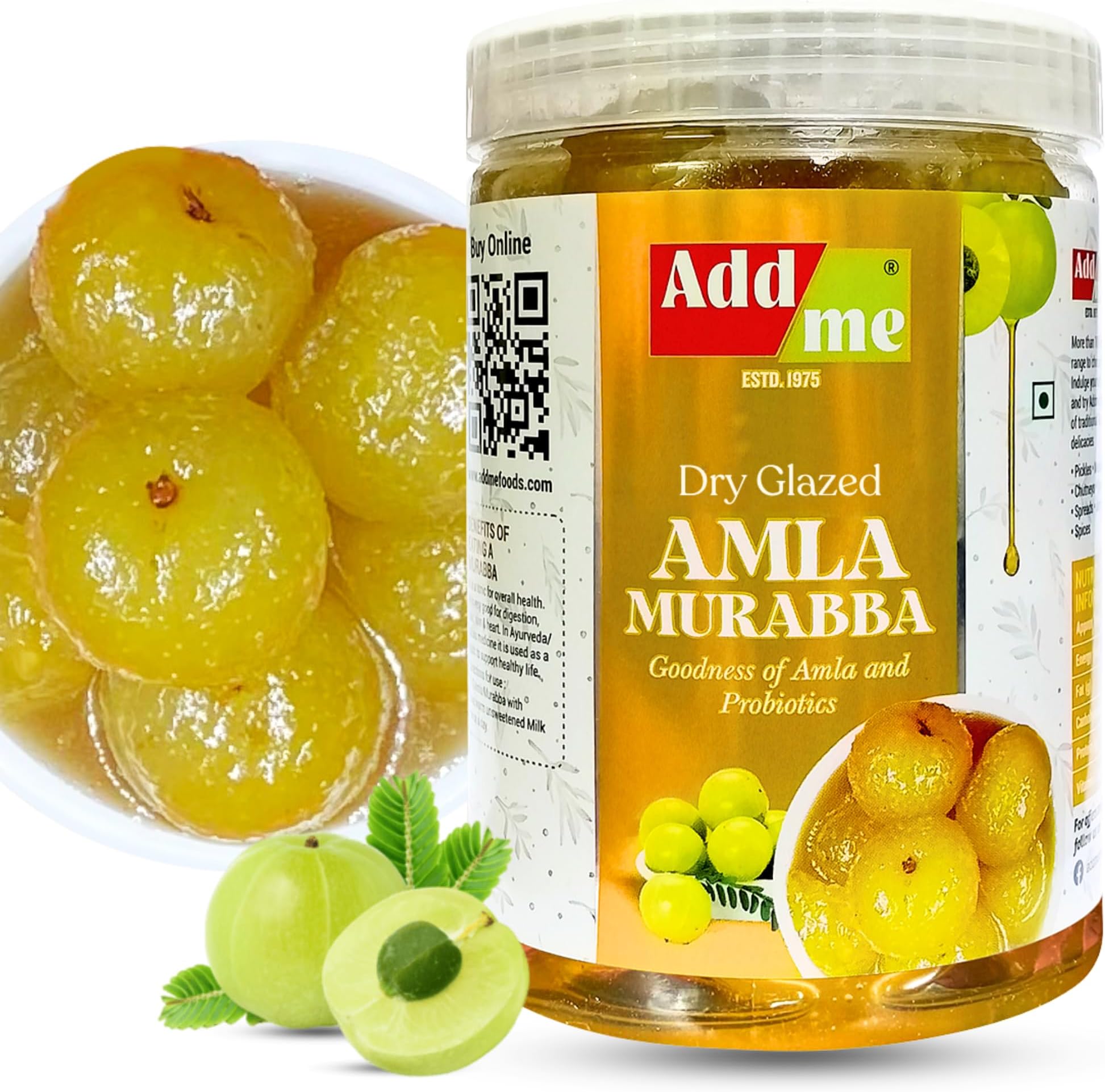 Add me Amla Murabba 1kg awla Preserve Vacuum Packed Without Syrup Amala Candy