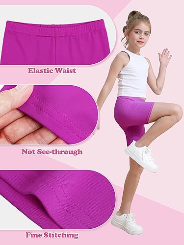 Miniatura 3 de Resinta Paquete de 6 pantalones cortos de ciclismo para niñas, ropa de verano, multicolor