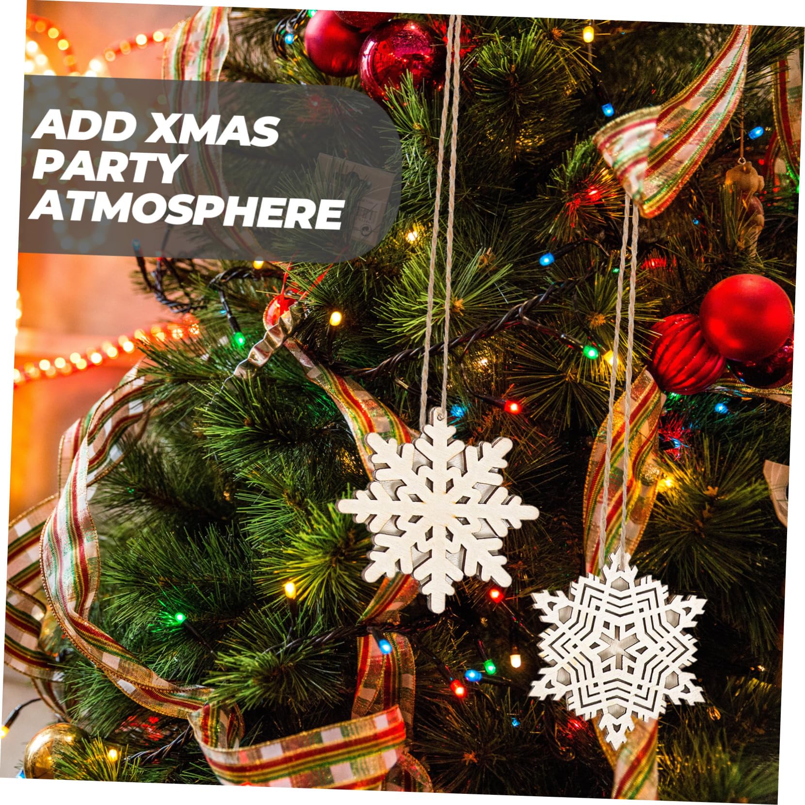 50stücke Weihnachtsbaum Holz Blanko Holzscheiben Für Kreative Bastelprojekte Natürliche Holzmaterialien Doppelseitige Oberfläche Für Dekoration Und Geschenkanhänger