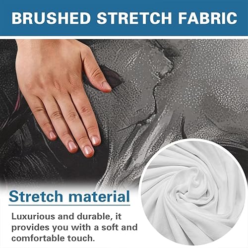 Miniatura 7 de FOR U DESIGNS Juego de 4 fundas de sofá elásticas de calavera gótica para reclinables, con bolsillos laterales, se adapta a sillas pequeñas,