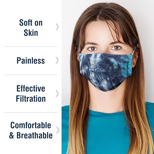 Miniatura 4 de WECARE Paquete de máscara facial de teñido anudado y bandana para adultos, envuelta individualmente