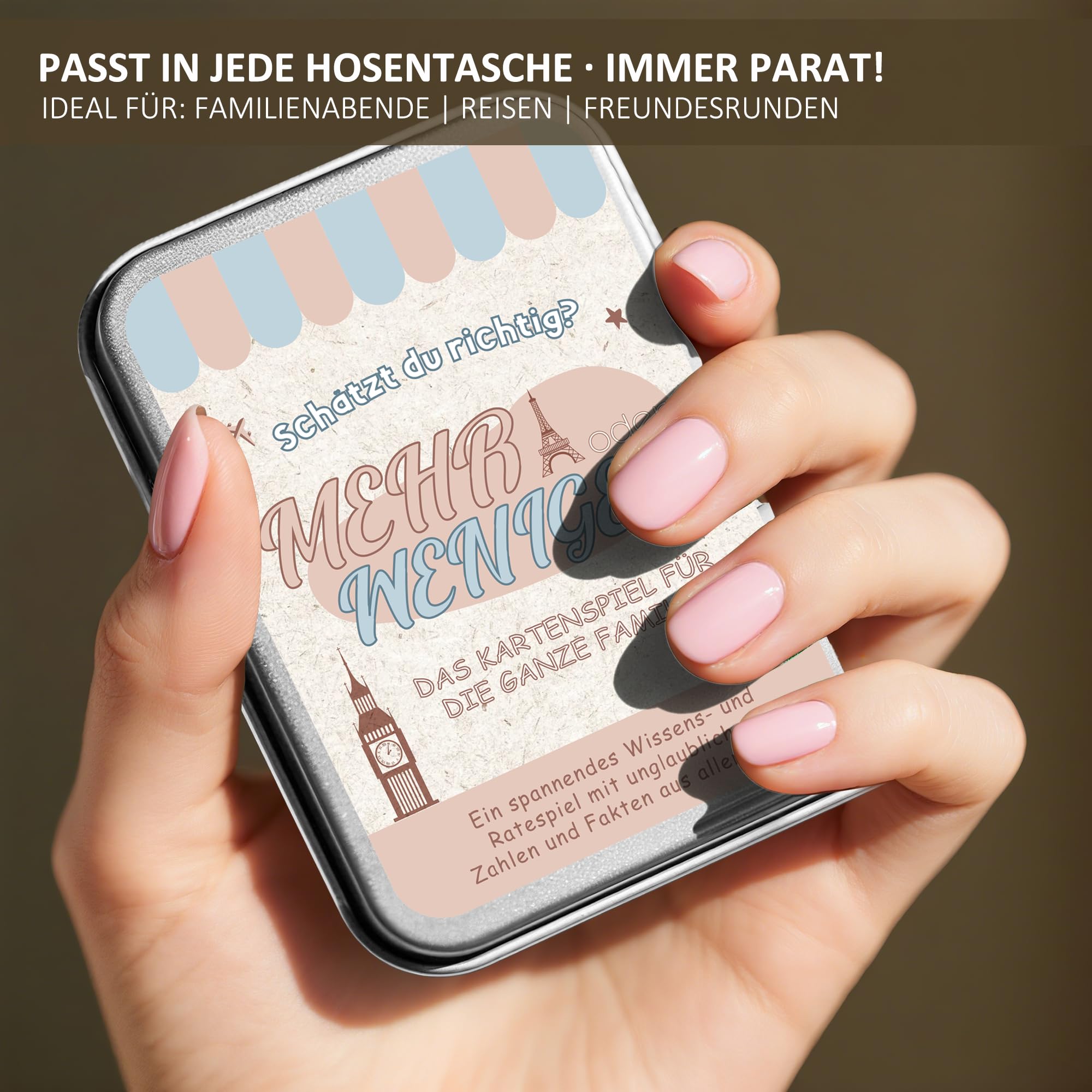 BIROYAL Mehr oder Weniger Schätz mal Card Game, Various Colours, klein - Image 4