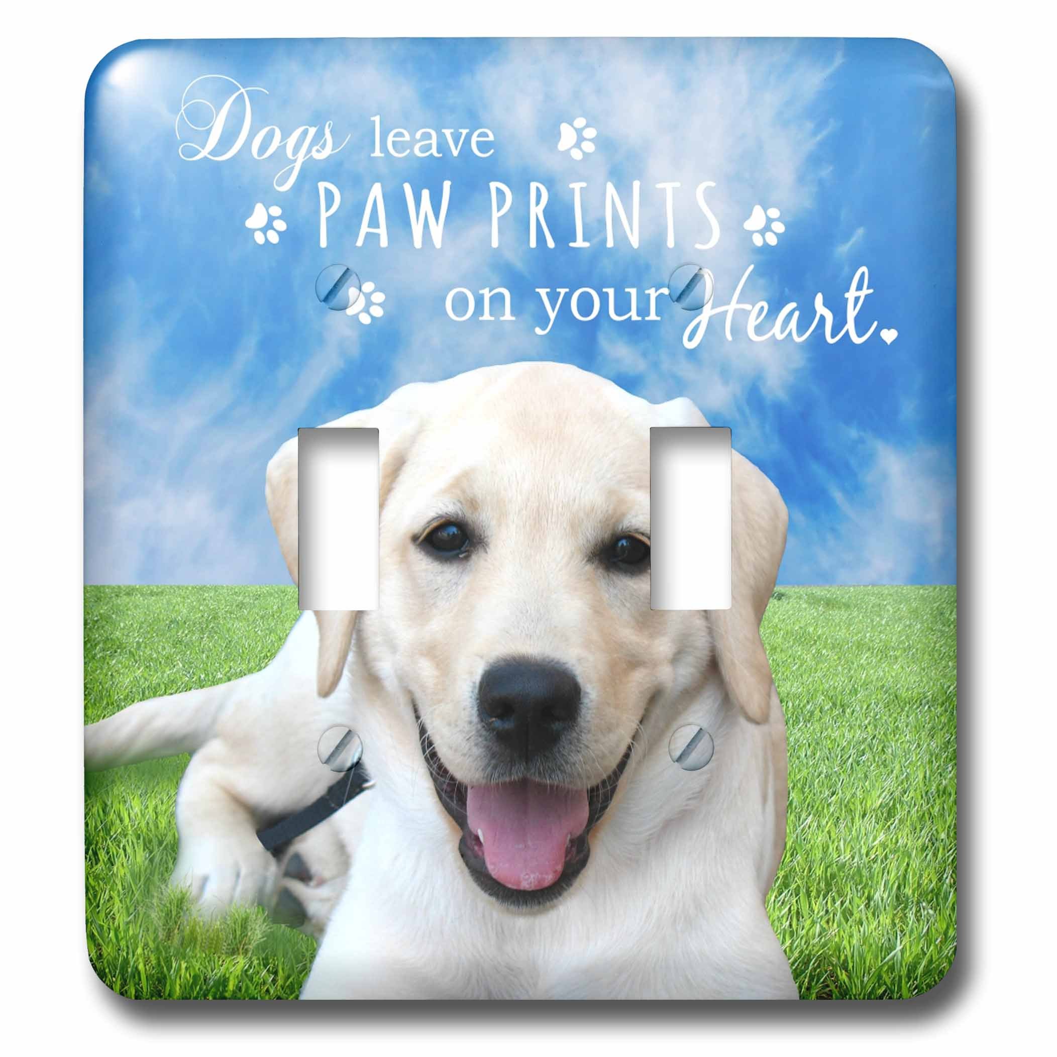 Interrupteur double chiot Golden Labrador idéal pour décorer la chambre d'enfant