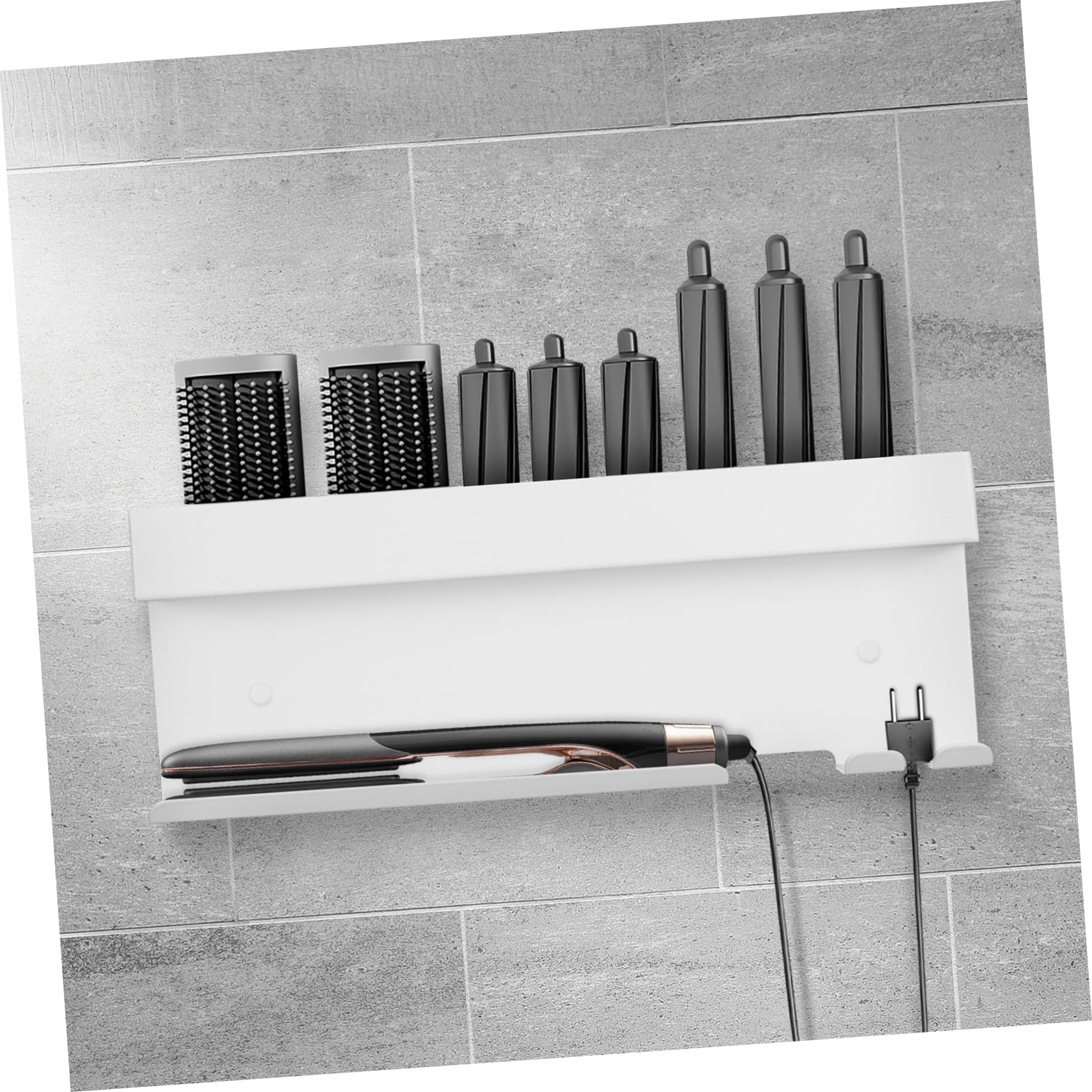 Alipis Bohrfreie Föhnhalterung aus Aluminium für Haarstyling Geräte